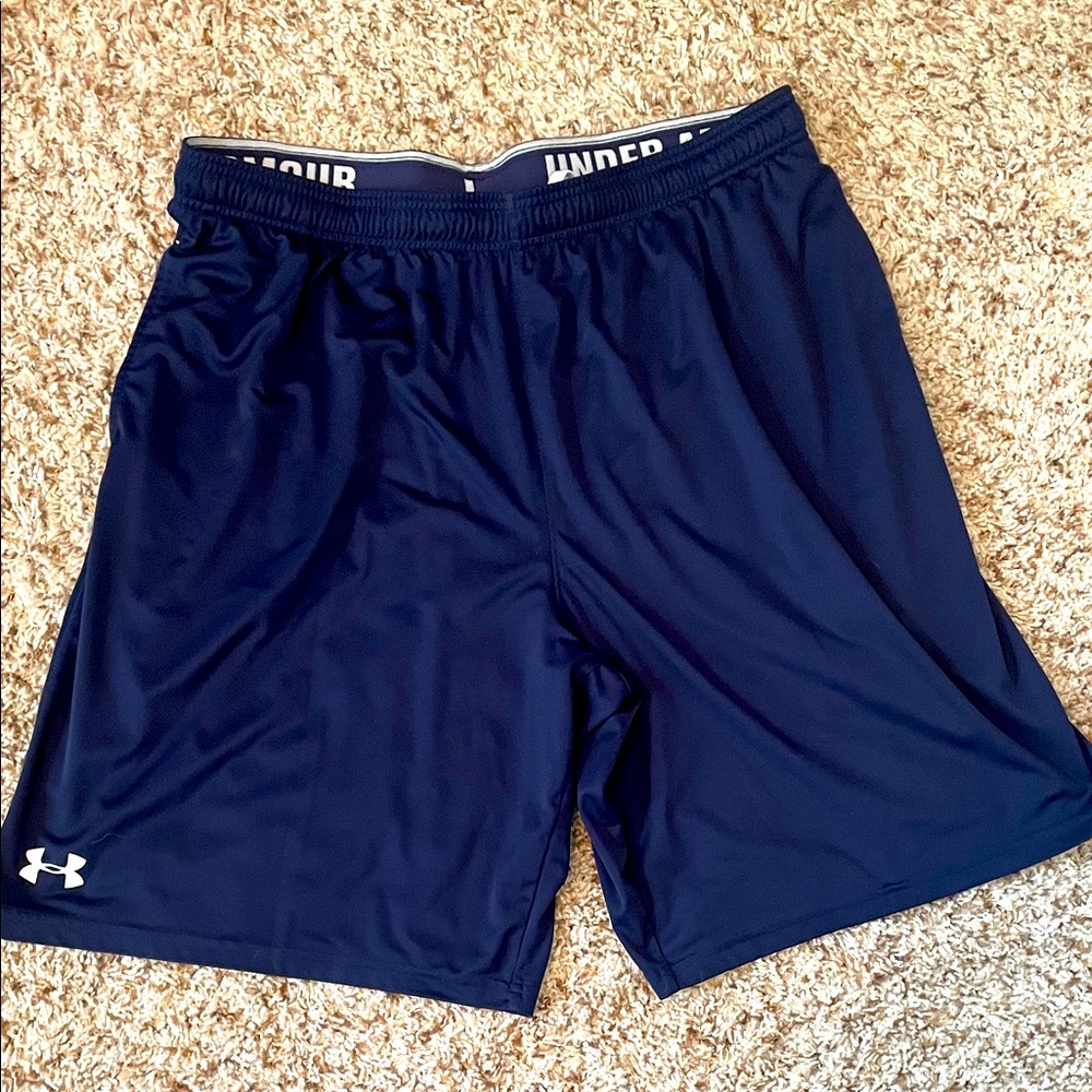 Under Armour Men's Athletic Shorts. Color Navy Blue. Size 2XL Great condition